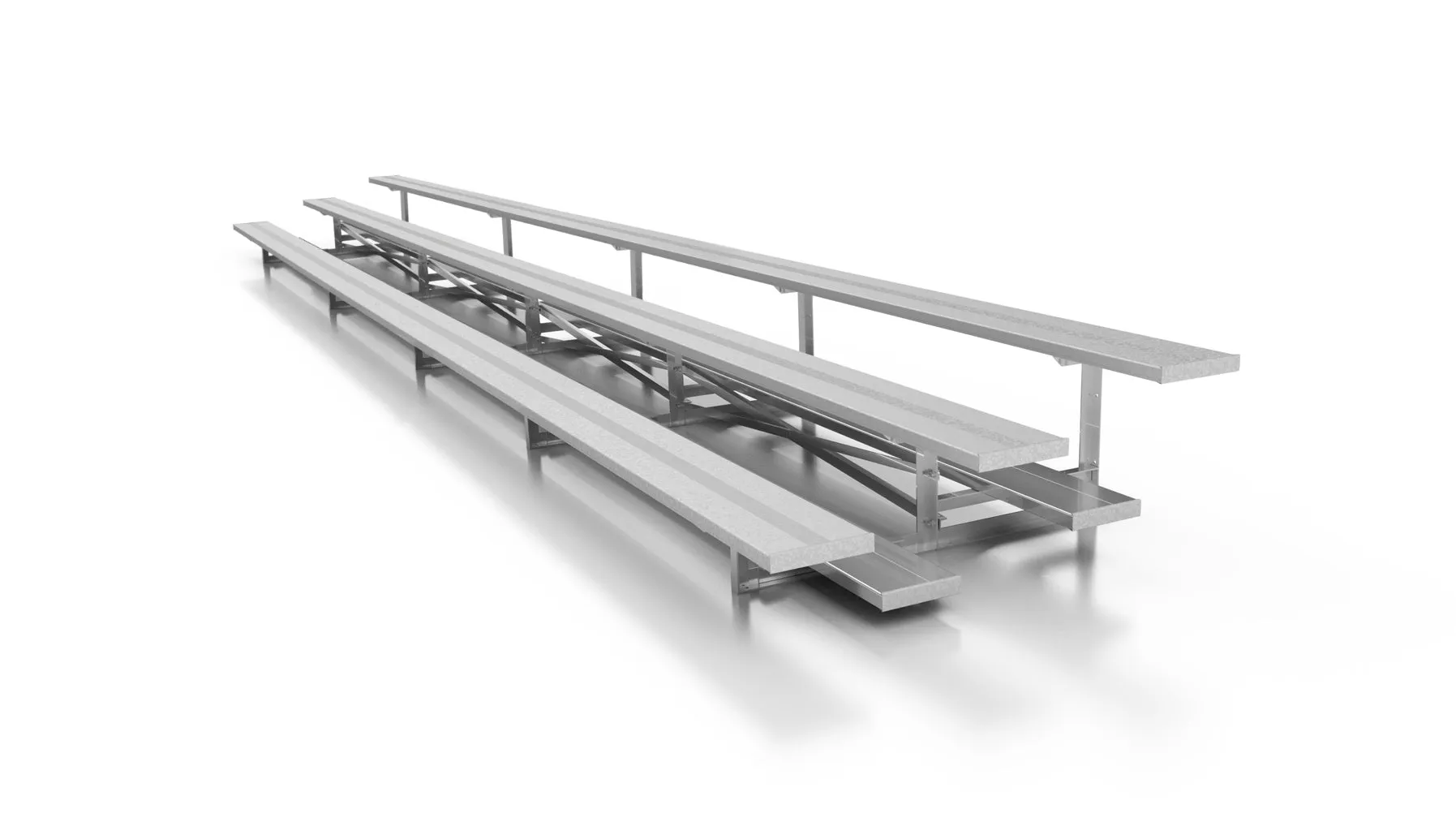 3 Row Aluminum Low Rise Bleachers