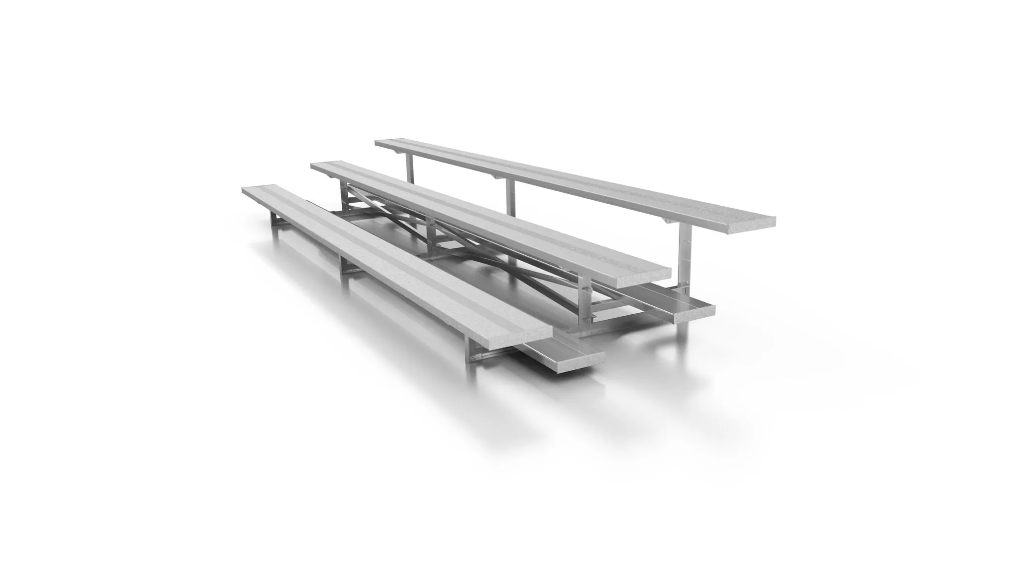 3 Row Aluminum Low Rise Bleachers