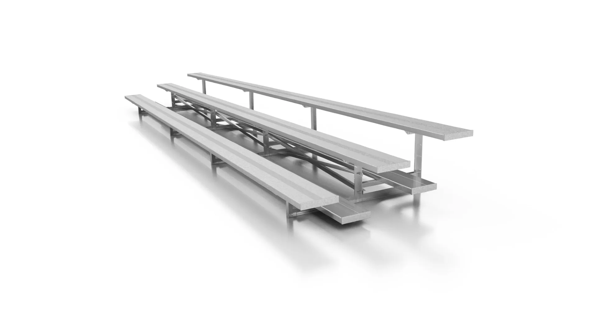 3 Row Aluminum Low Rise Bleachers