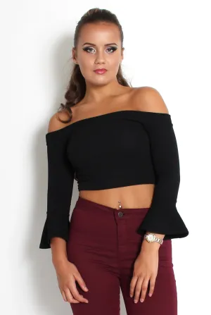 Alby Black Off The Shoulder Top