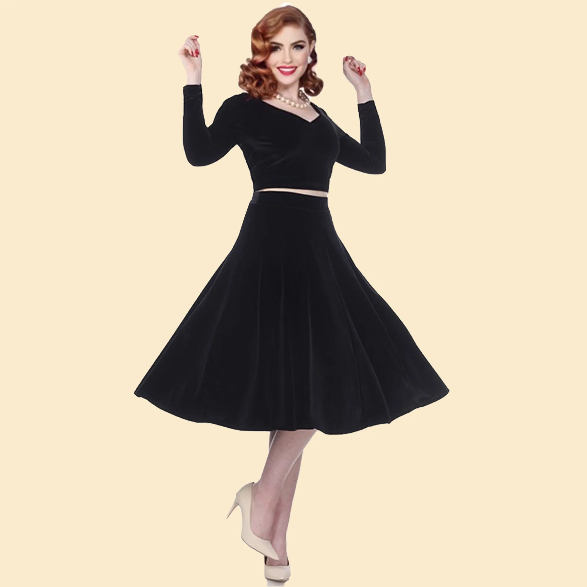 Alice Velvet Swing Skirt