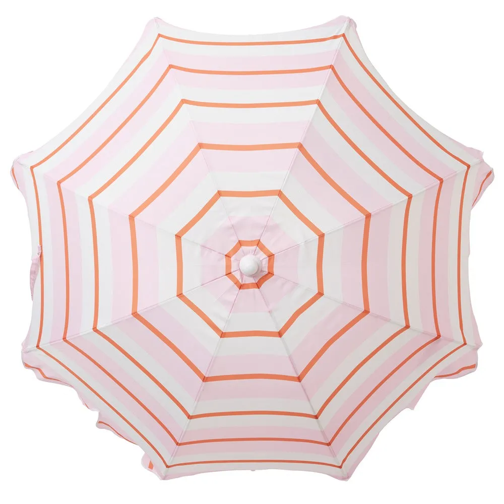 Beach Umbrella Summer Stripe Strawberry Sorbet (COD Not Available)