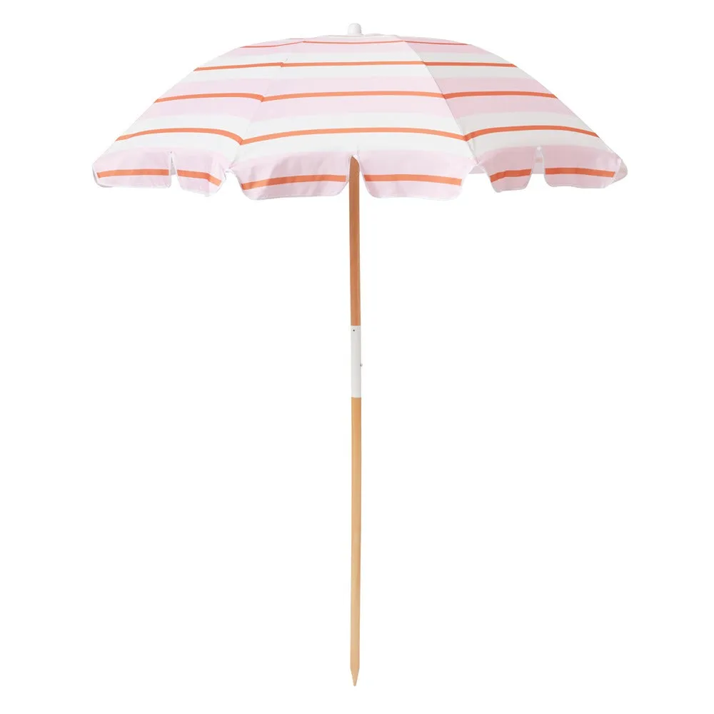 Beach Umbrella Summer Stripe Strawberry Sorbet (COD Not Available)