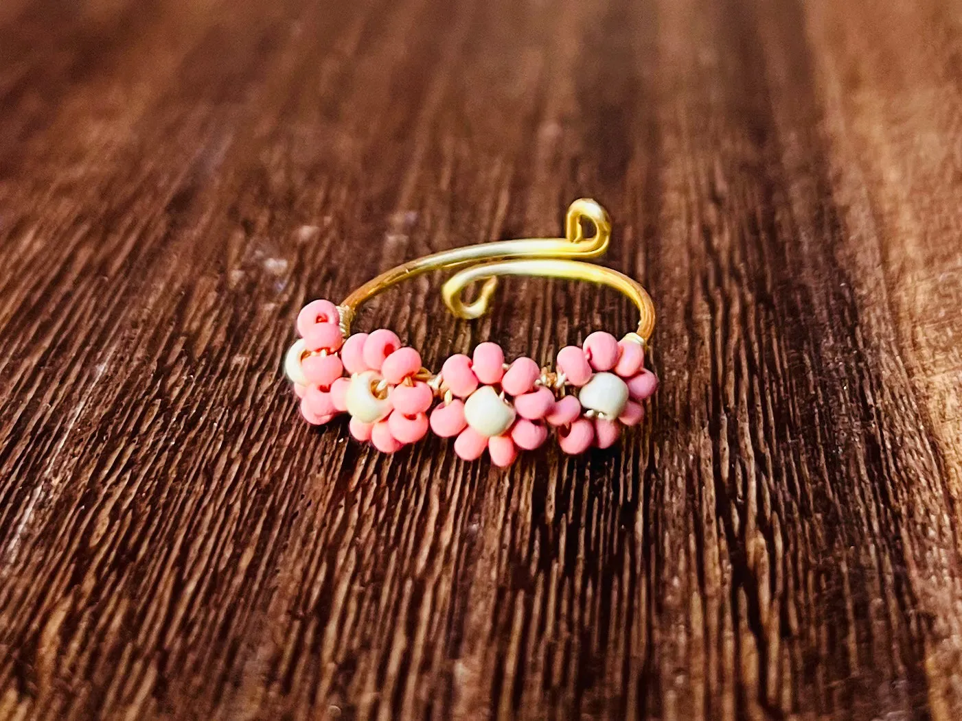 Beaded Daisy Rings