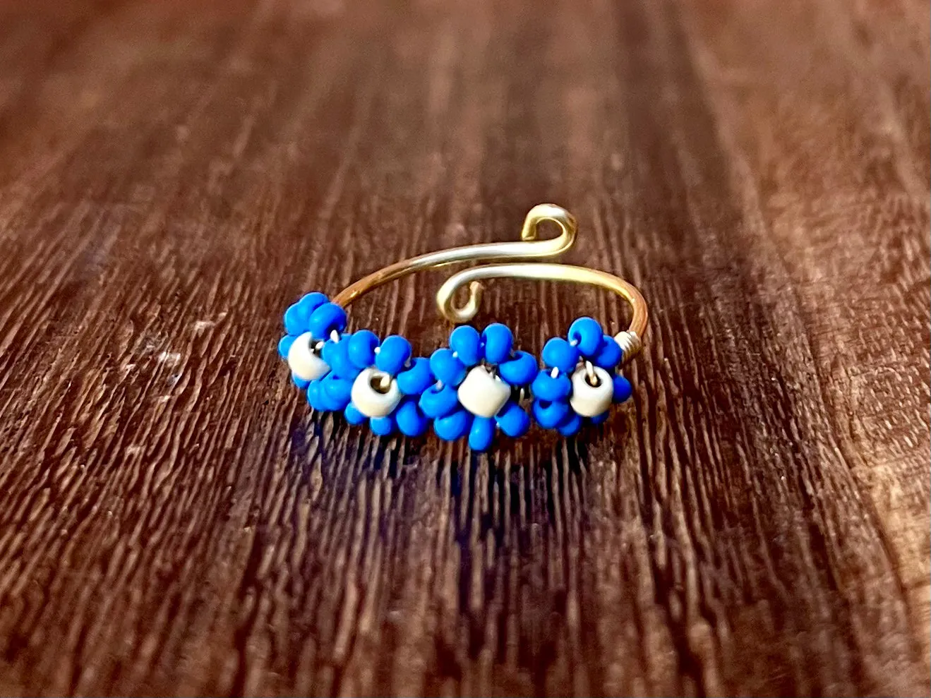 Beaded Daisy Rings