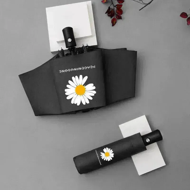 Black Gum Sunscreen Anti Ultraviolet Umbrella Advertising Umbrella Daisy Umbrella Umbrella Girl