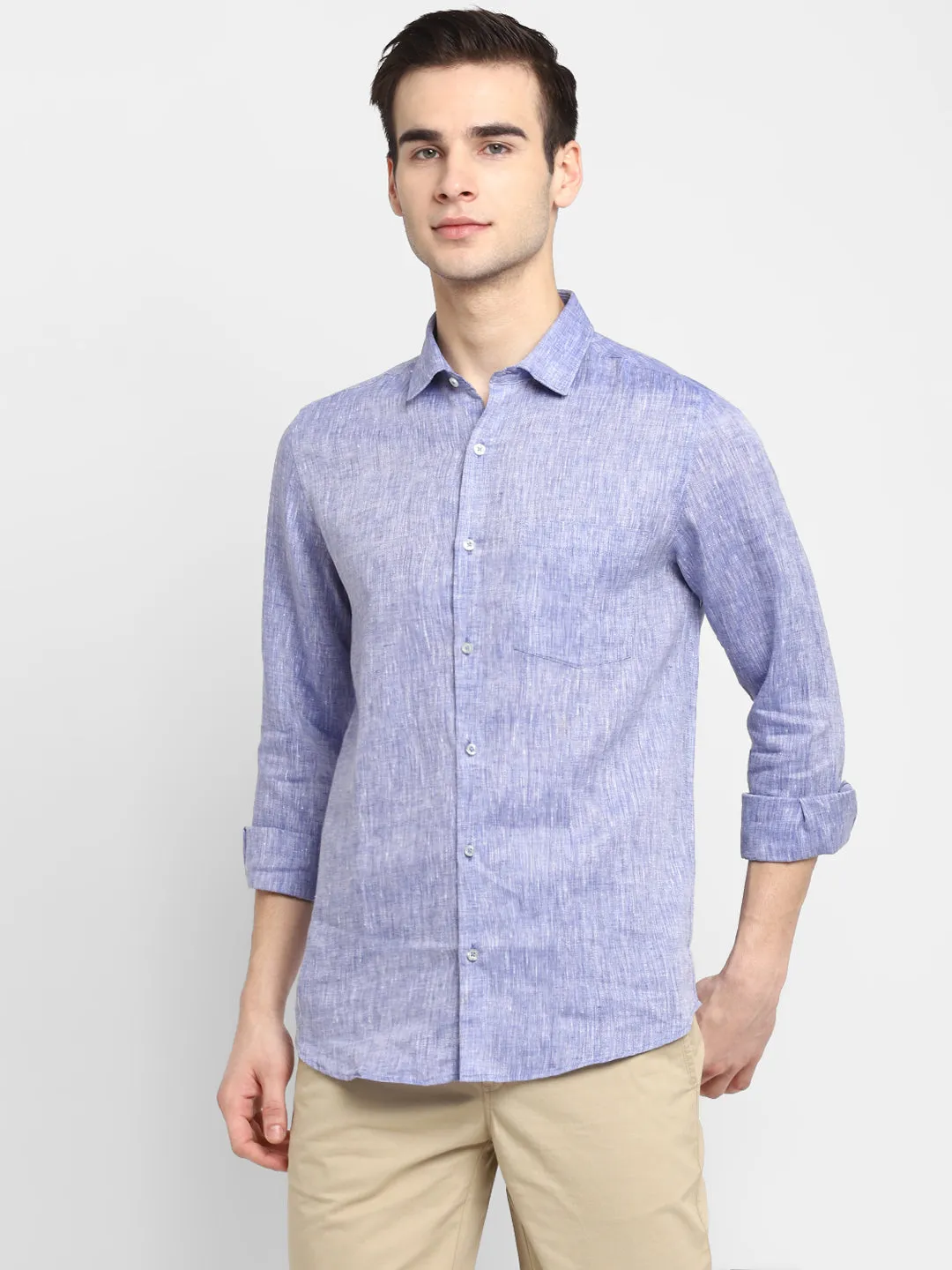 Blue Slim Fit Formal Shirt