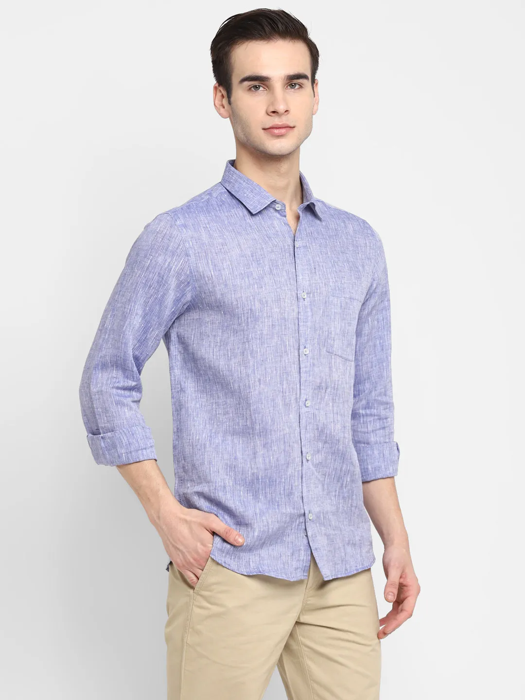 Blue Slim Fit Formal Shirt