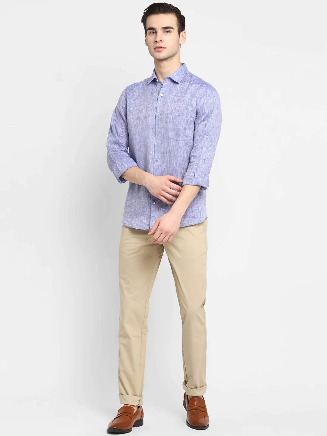 Blue Slim Fit Formal Shirt