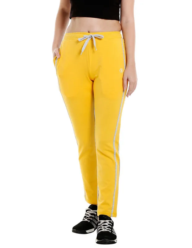 Bodyactive Women Fashion Trackpant in Yellow Colour-LL12-YEL