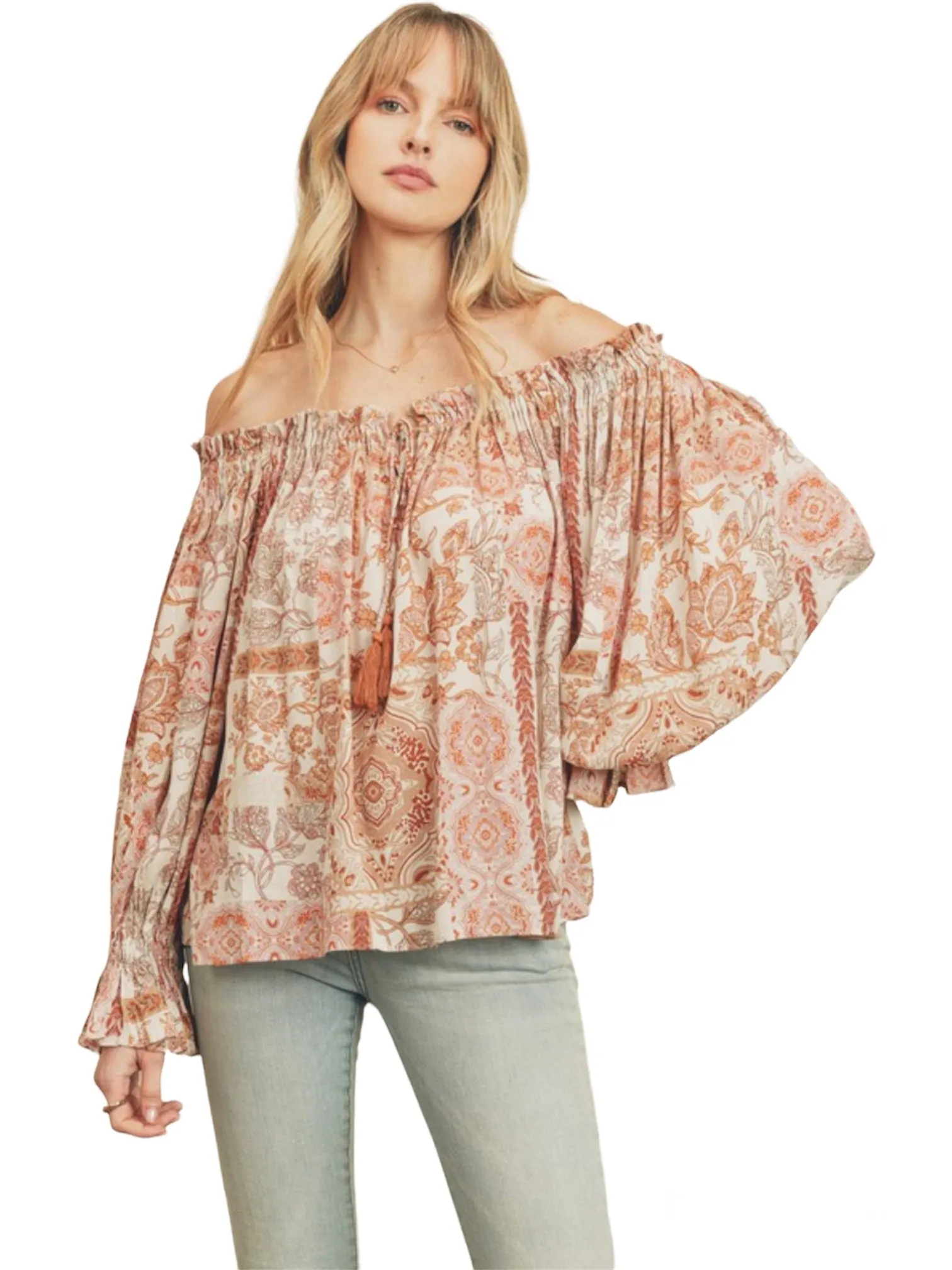 Boho Off The Shoulder Blouse