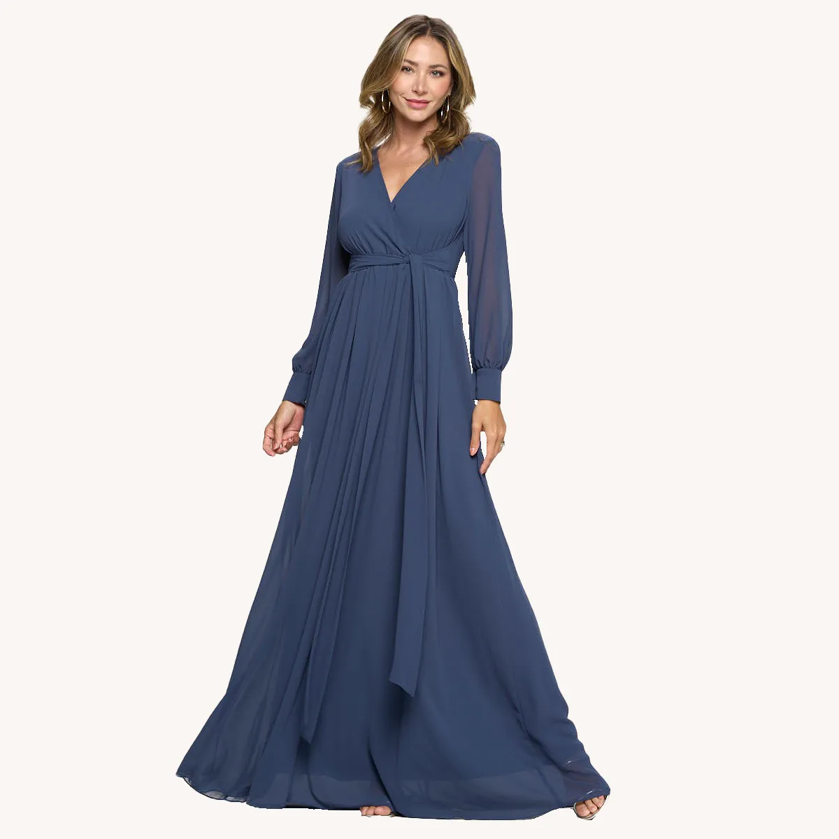 Bubble Sleeves Maxi Dress