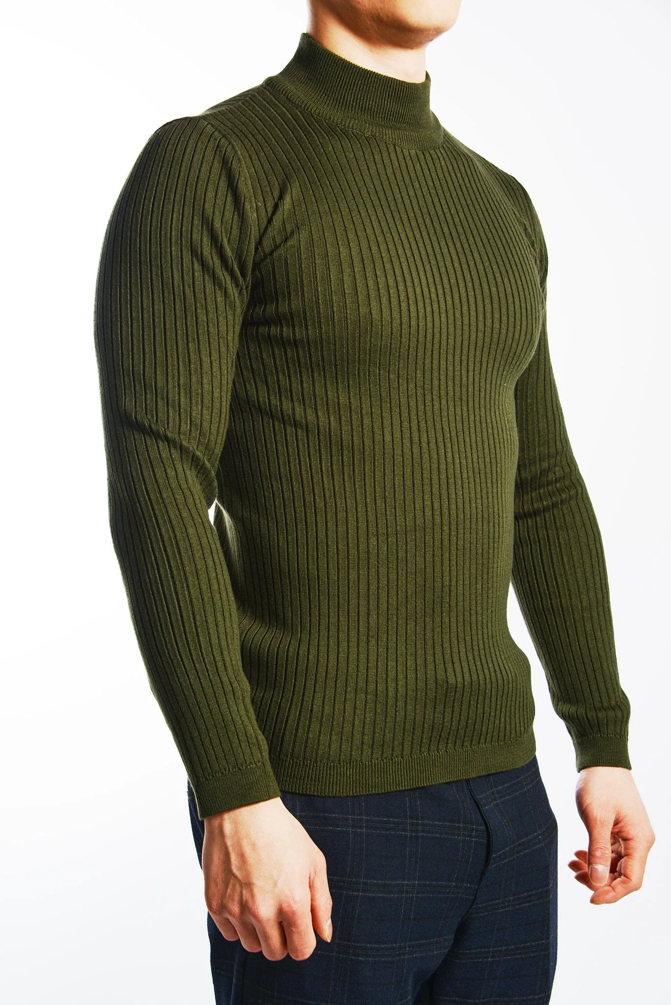 Cambridge Ribbed Mockneck Euro Sweater