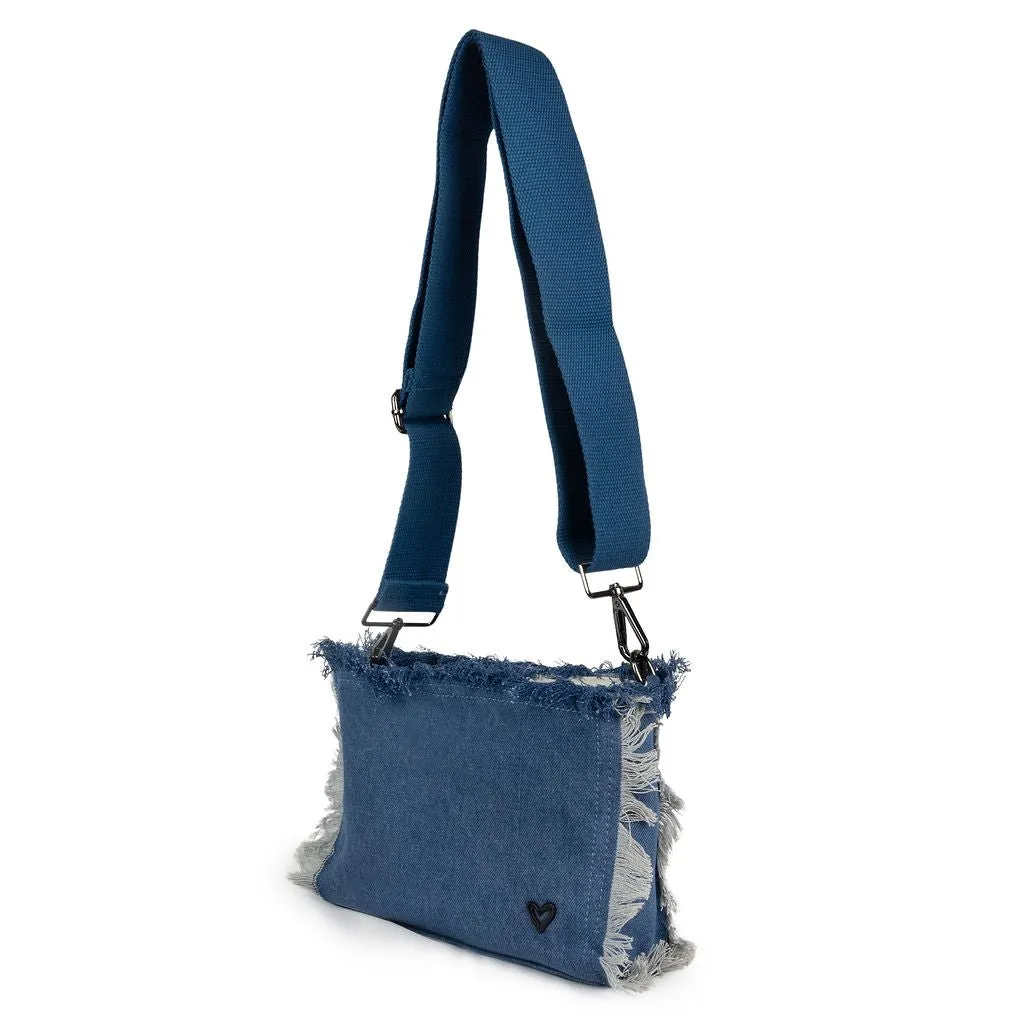 Canvas Fringe Crossbody - Denim