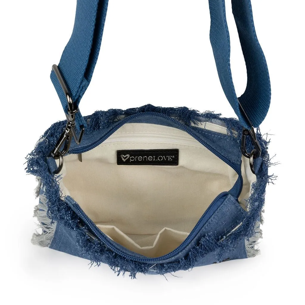 Canvas Fringe Crossbody - Denim