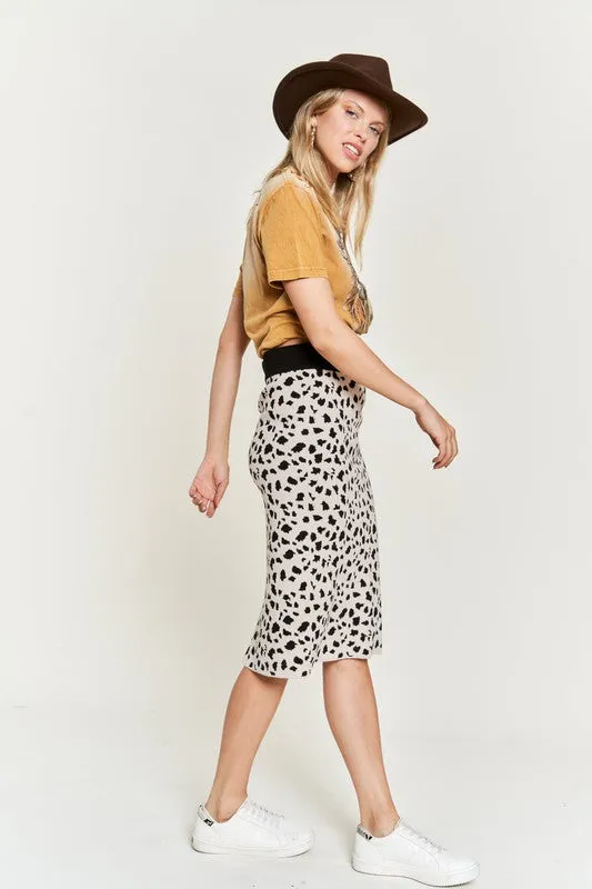 Clara Animal Print Skirt Plus Size