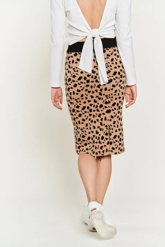 Clara Animal Print Skirt Plus Size