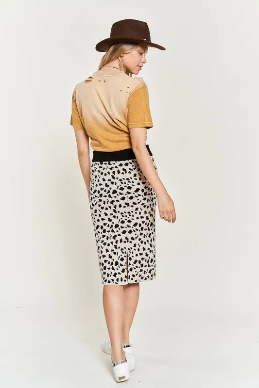 Clara Animal Print Skirt Plus Size