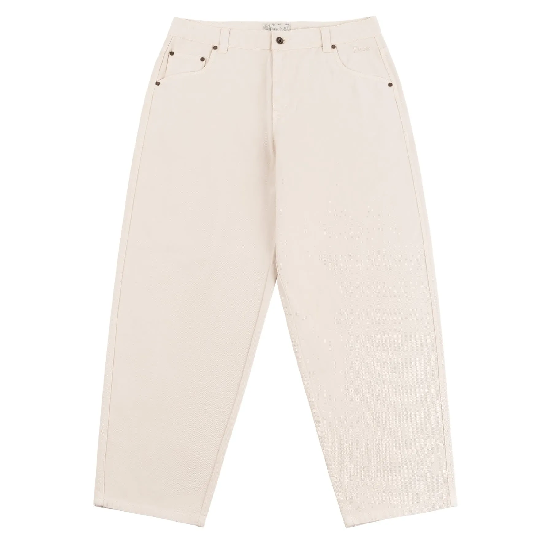 Classic Baggy Denim Pants - Warm White