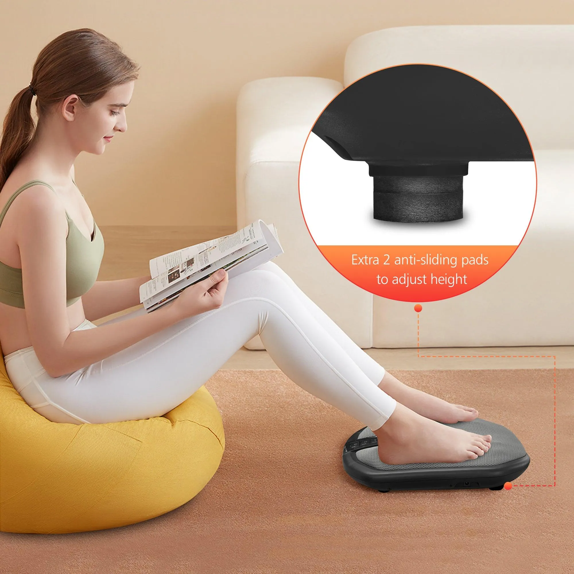 Comfier Shiatsu Foot Massager Machine,Kneading Foot and Back Massager with Heat - 5913