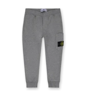 Compass-badge Cotton Sweatpants Grey