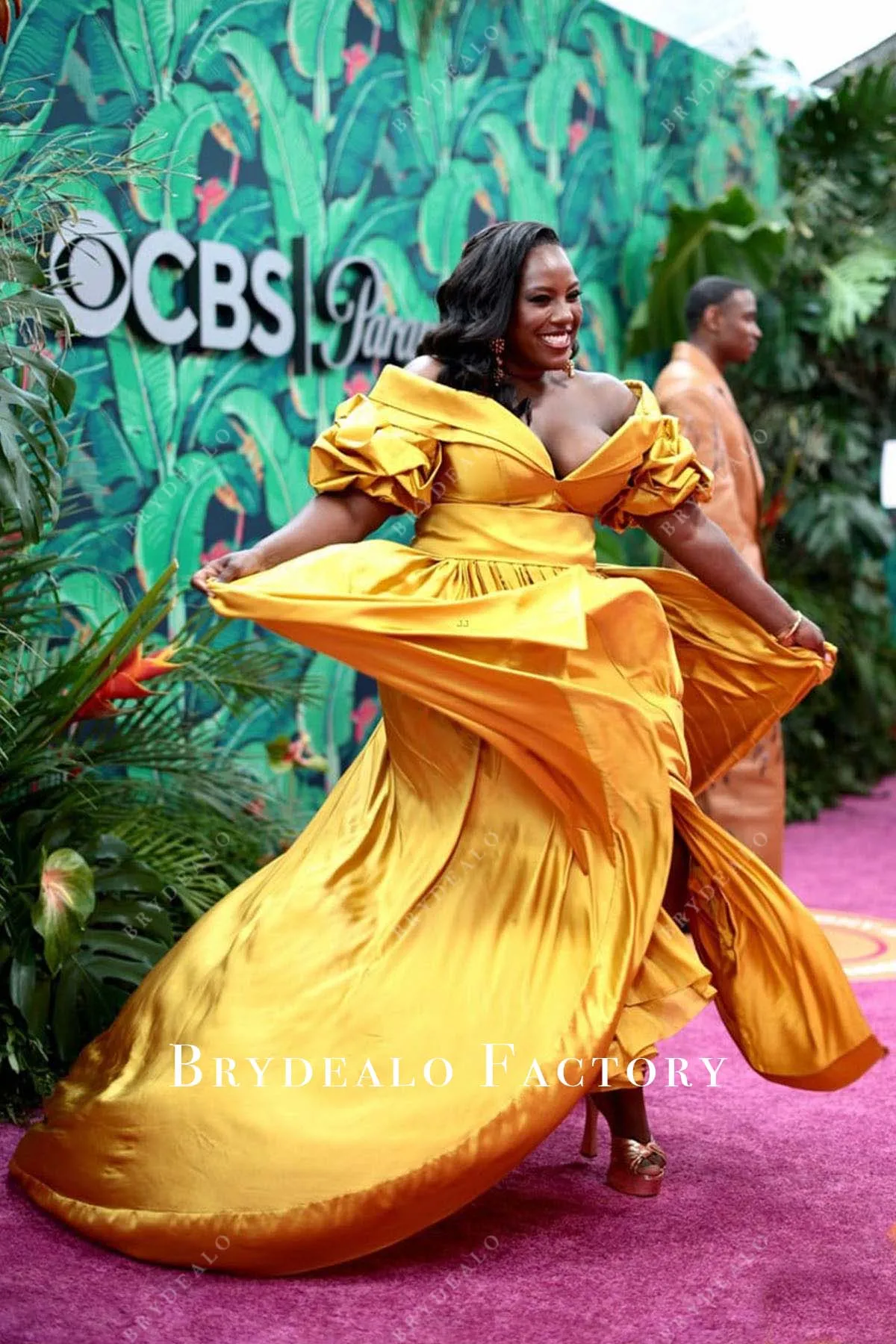 Crystal Lucas-Perry Off Shoulder Dress 2023 Tony Awards