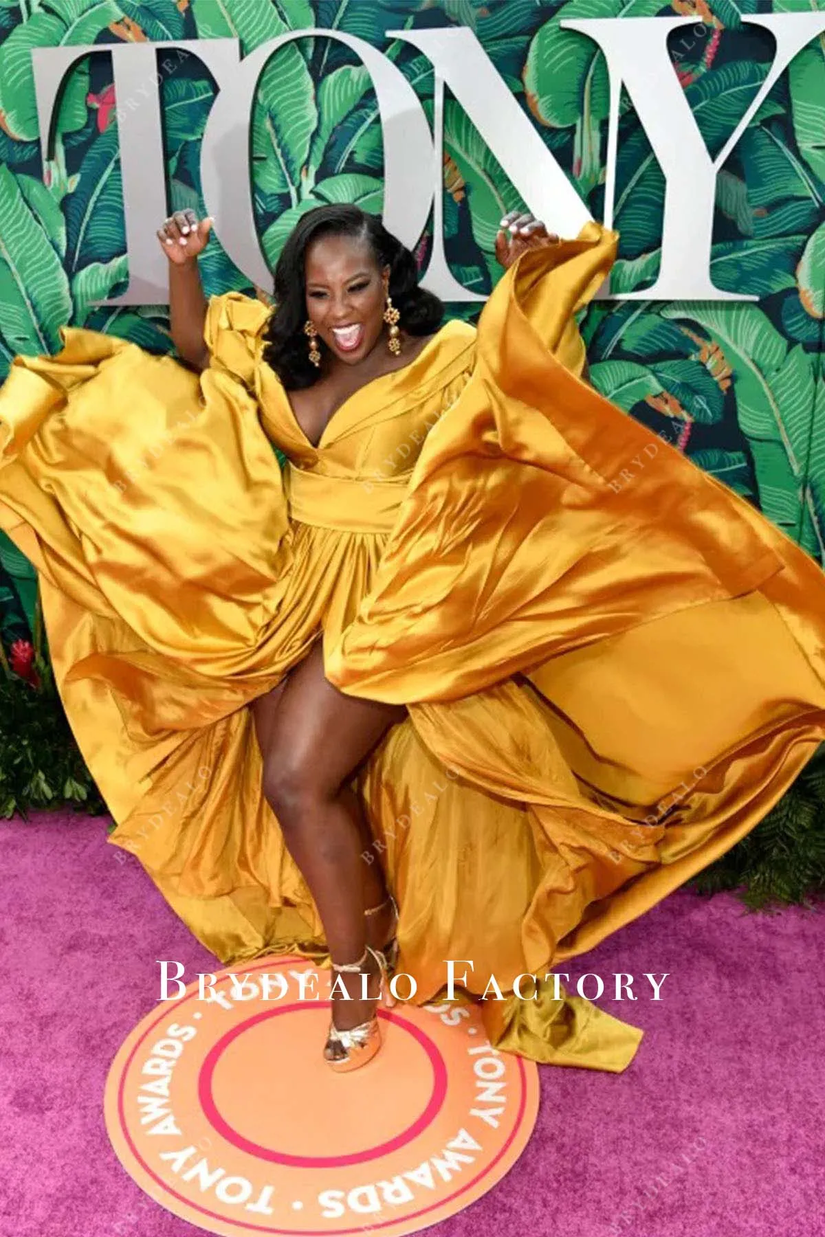 Crystal Lucas-Perry Off Shoulder Dress 2023 Tony Awards