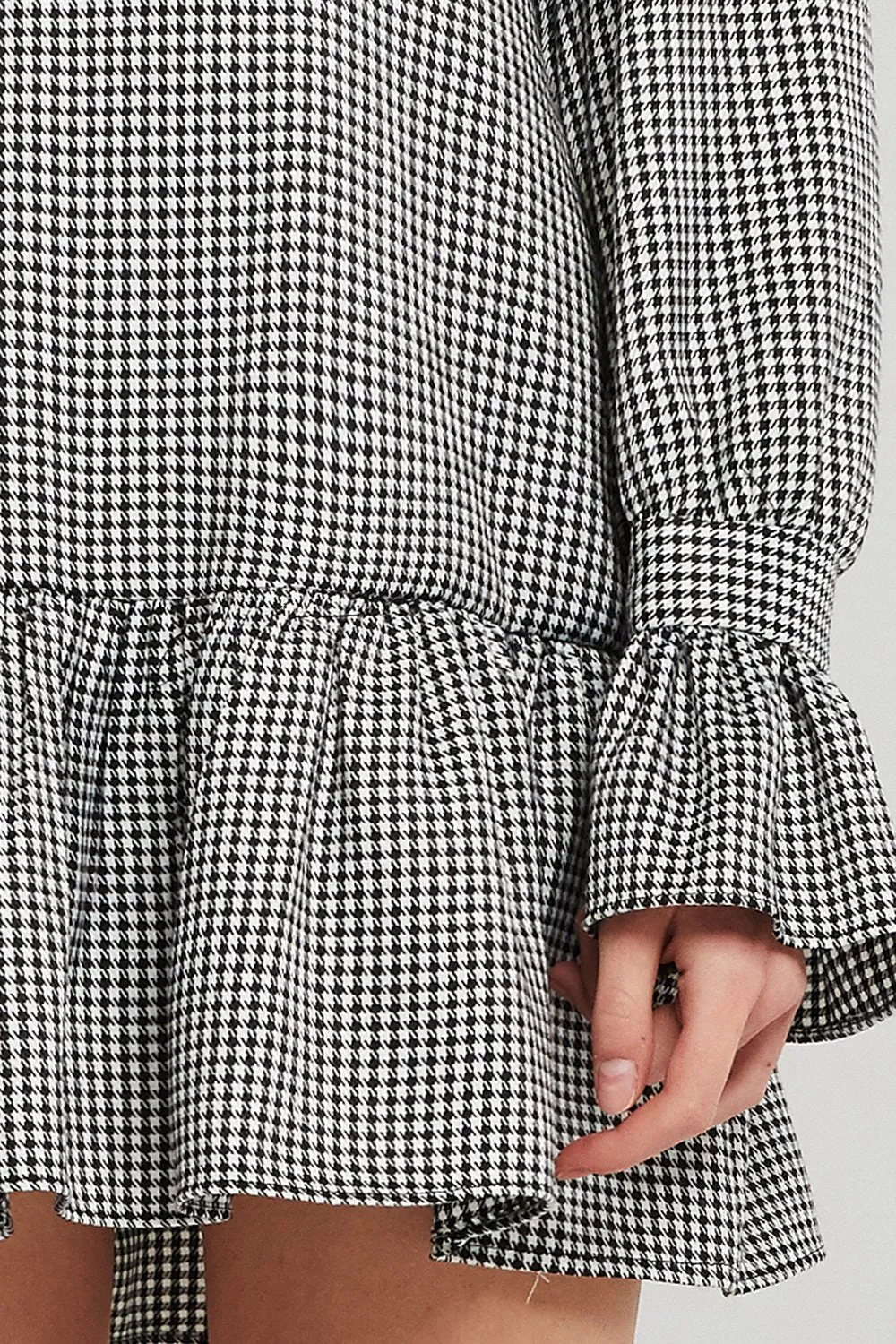 Dani Houndstooth Pintuck Dress