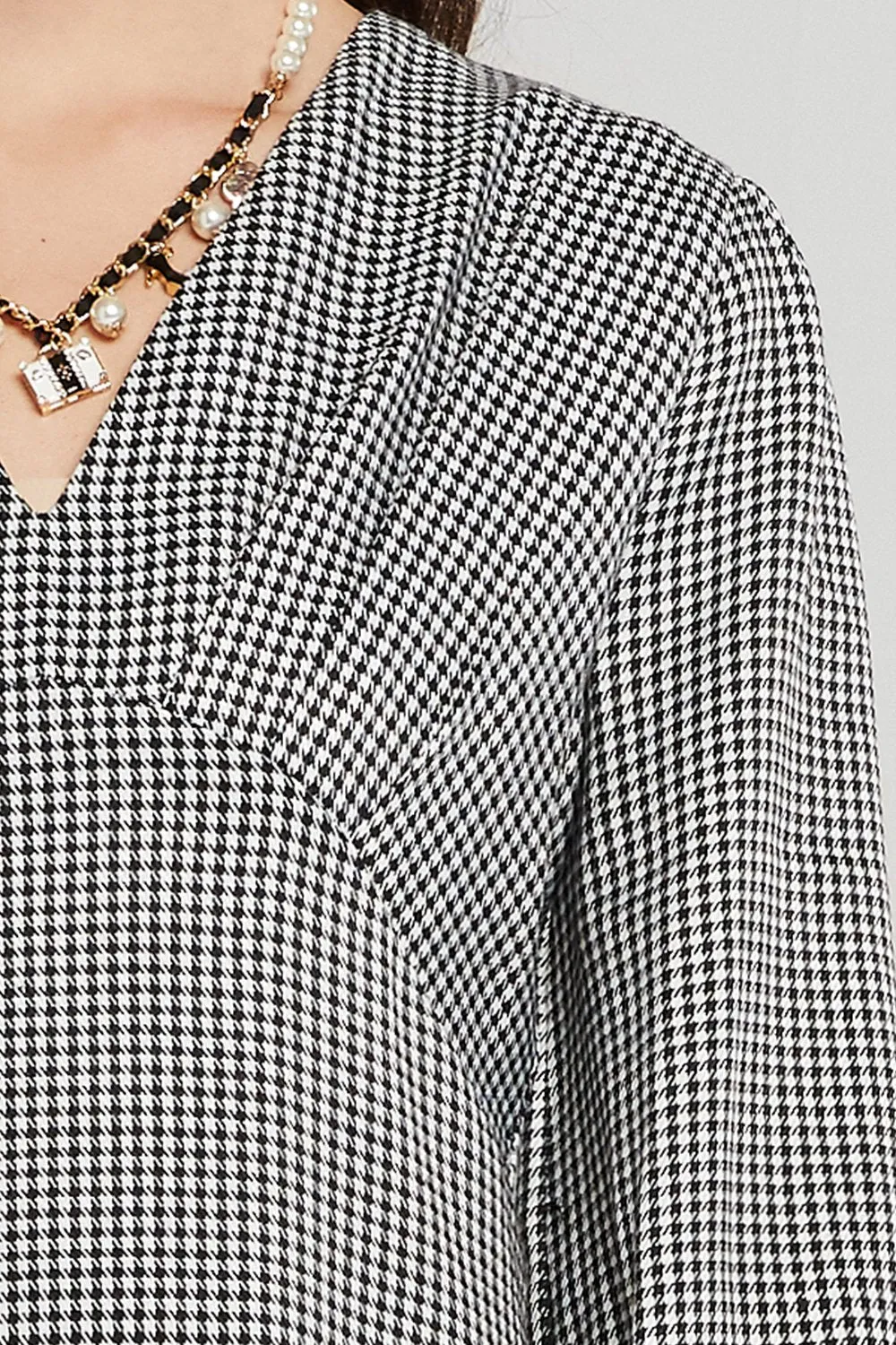 Dani Houndstooth Pintuck Dress