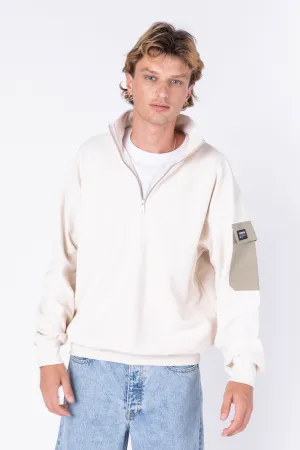 Dario Zip Sweatshirt - White Sand