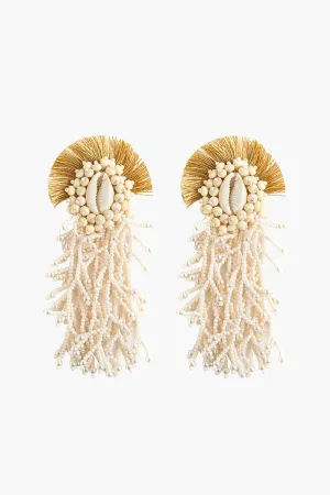 Elegant Seashell Drop Earrings