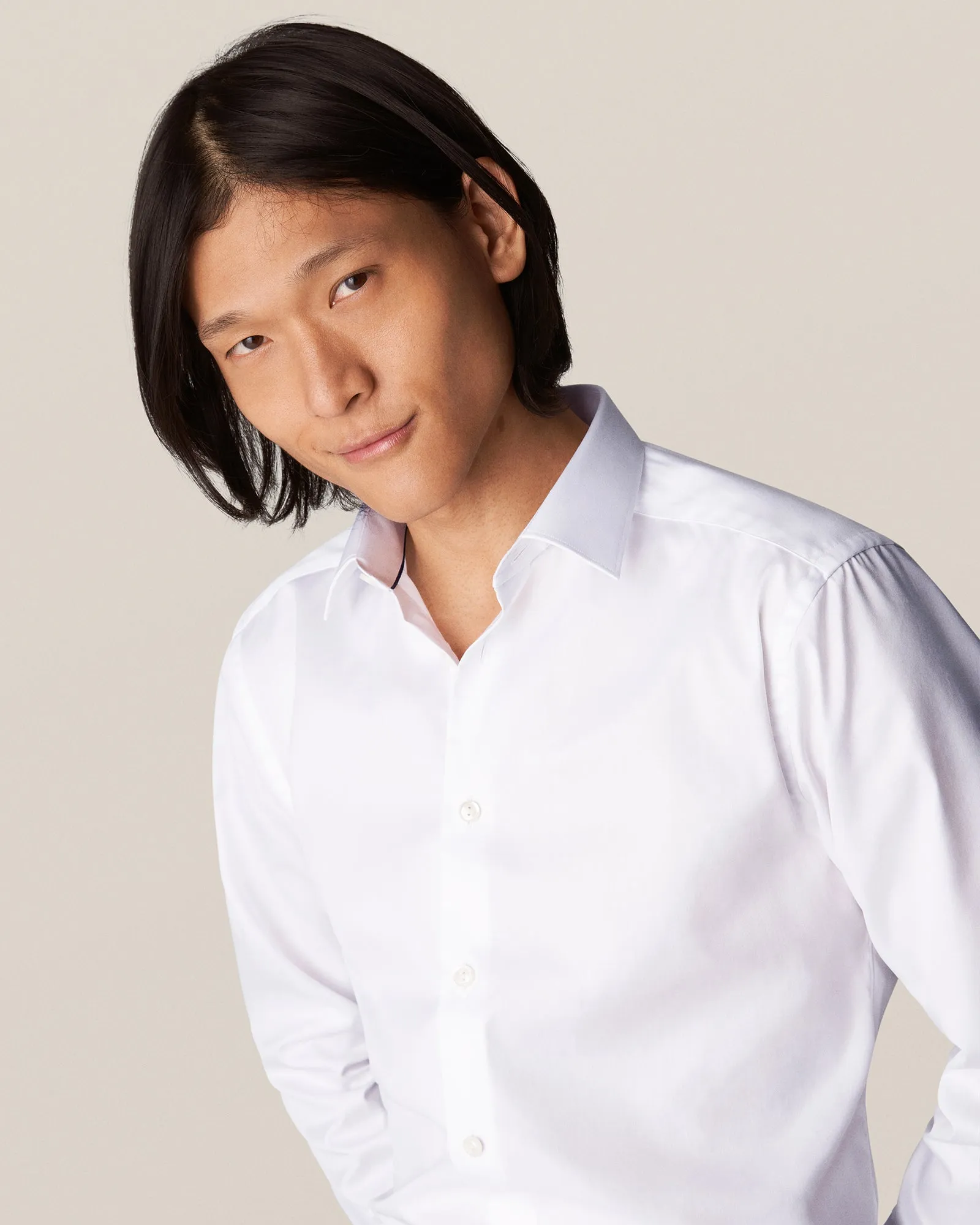 ETON 30008881100 WHITE SIGNATURE TWILL SUPER-SLIM SC SHIRT