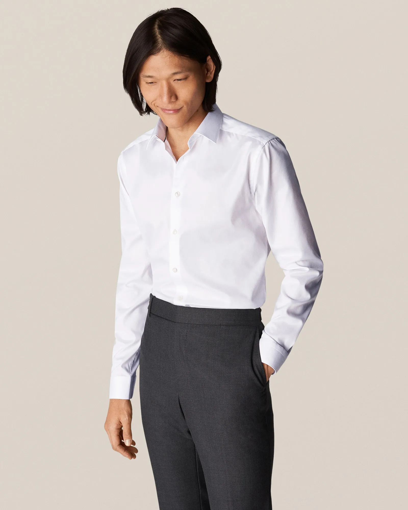 ETON 30008881100 WHITE SIGNATURE TWILL SUPER-SLIM SC SHIRT