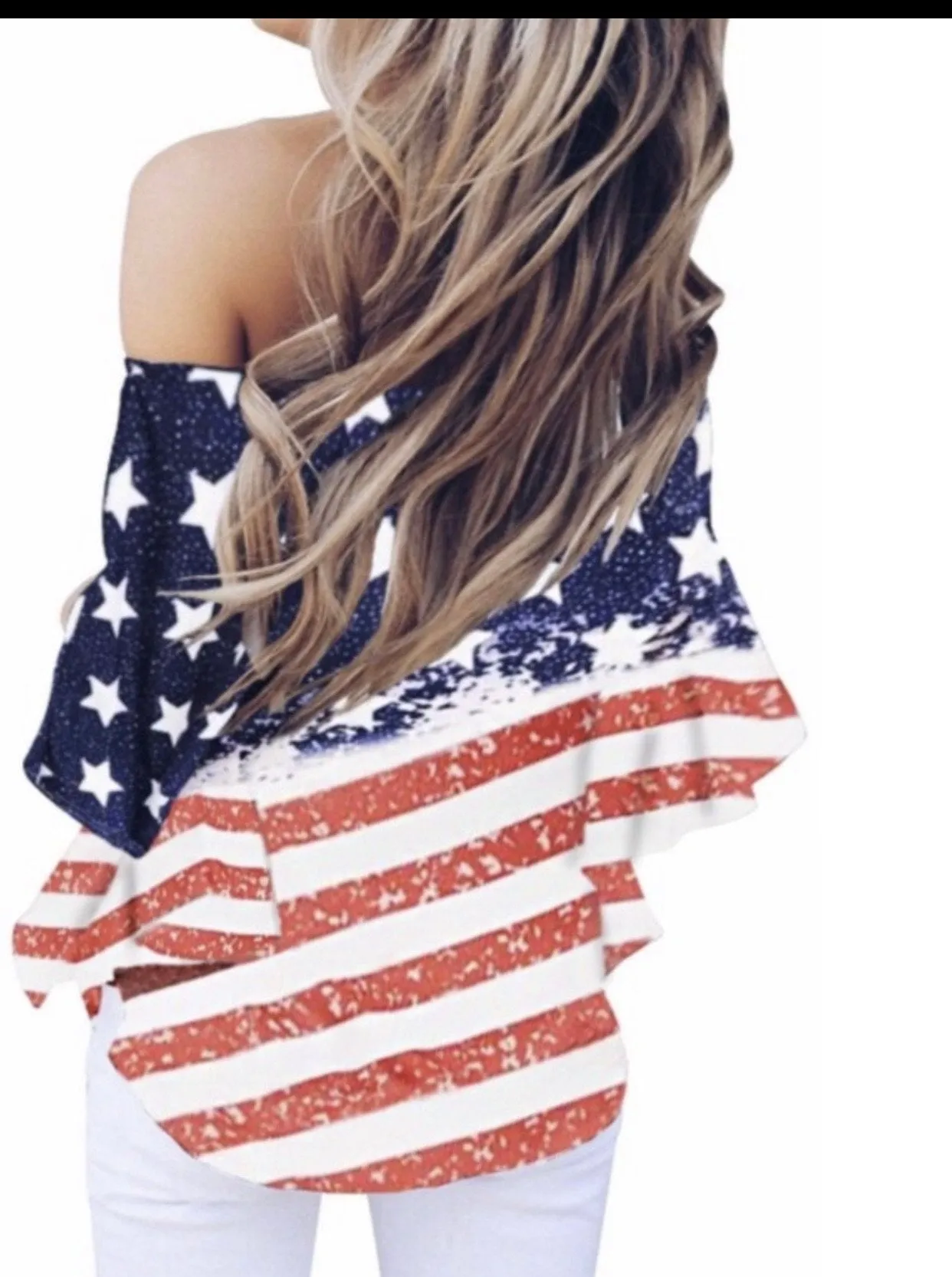 Flag Off The Shoulder Top