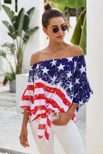 Flag Off The Shoulder Top