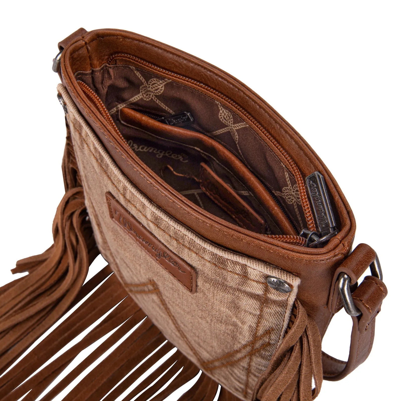 Fringe Pocket Crossbody Brown