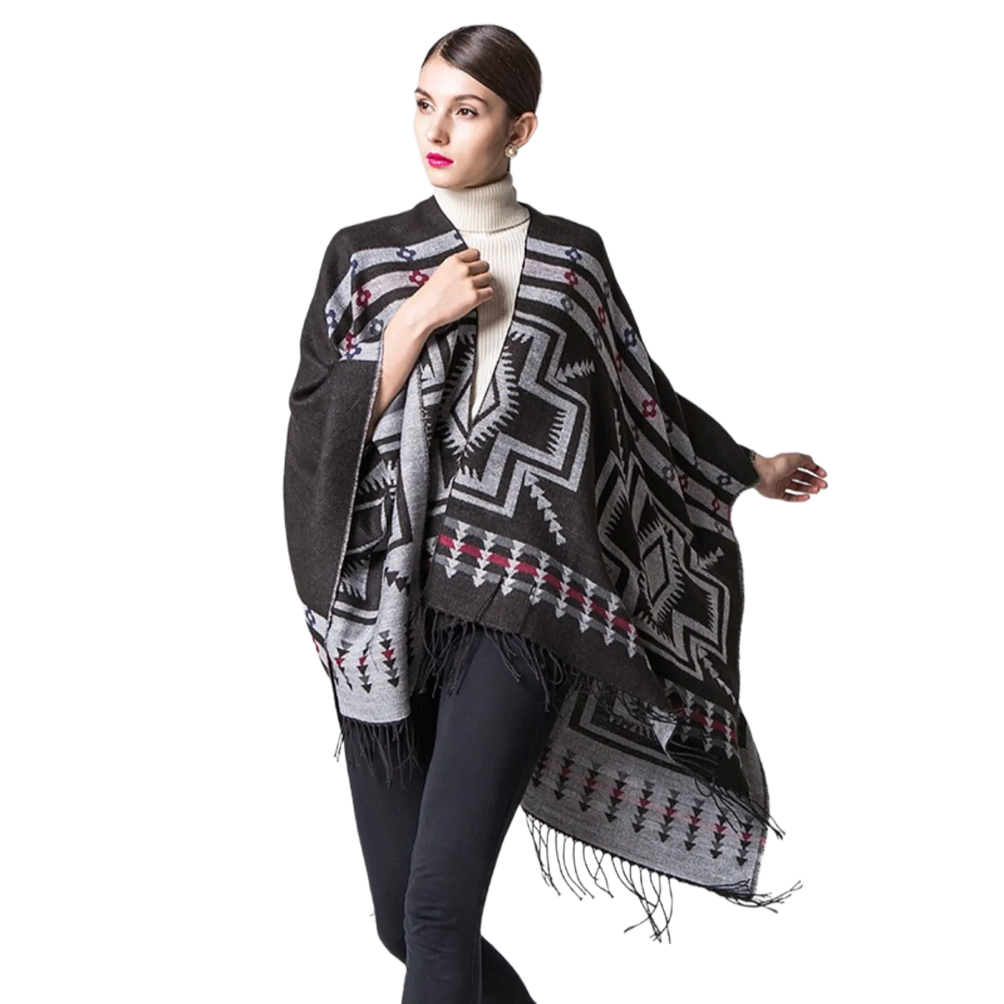 Geometric Santa Fe Southwest Poncho #Ilovemyponcho