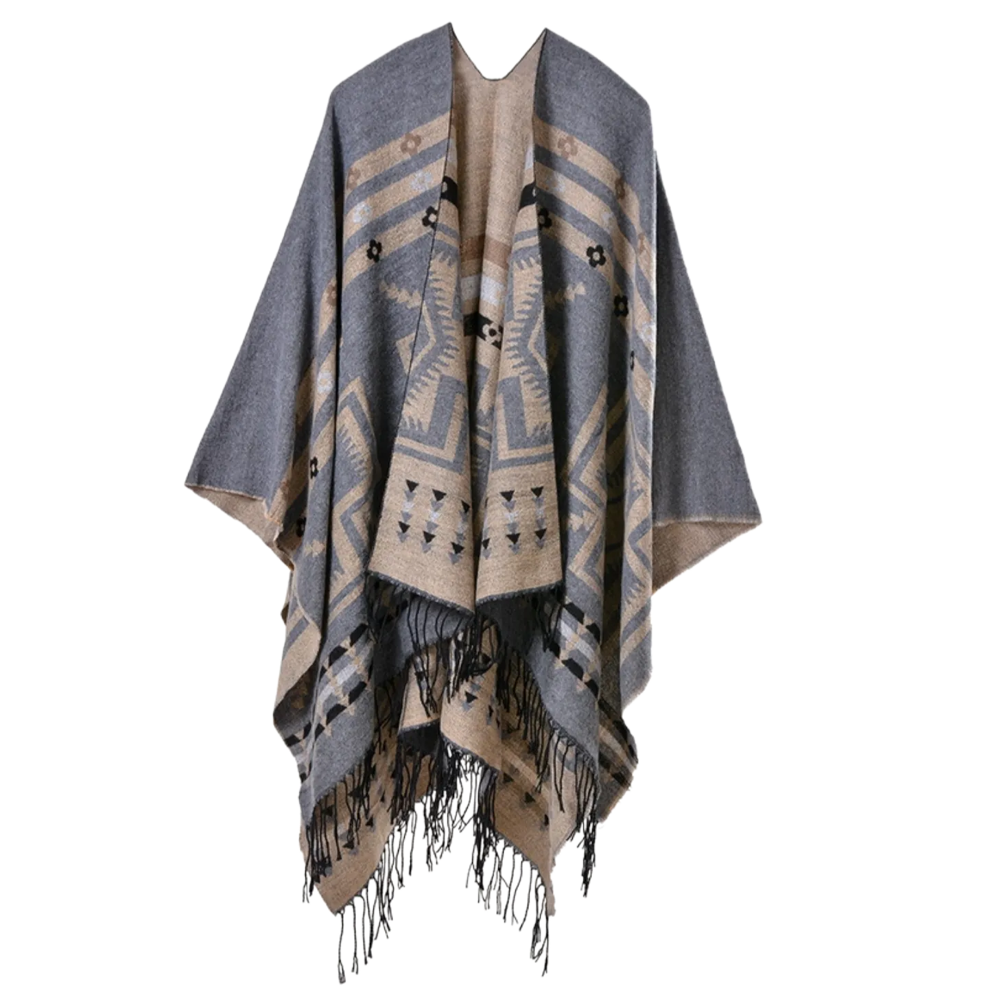 Geometric Santa Fe Southwest Poncho #Ilovemyponcho