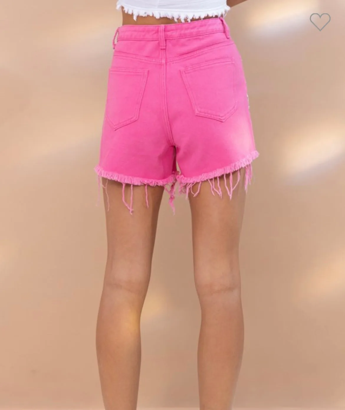 Hot Pink Gem Rhinestone shorts