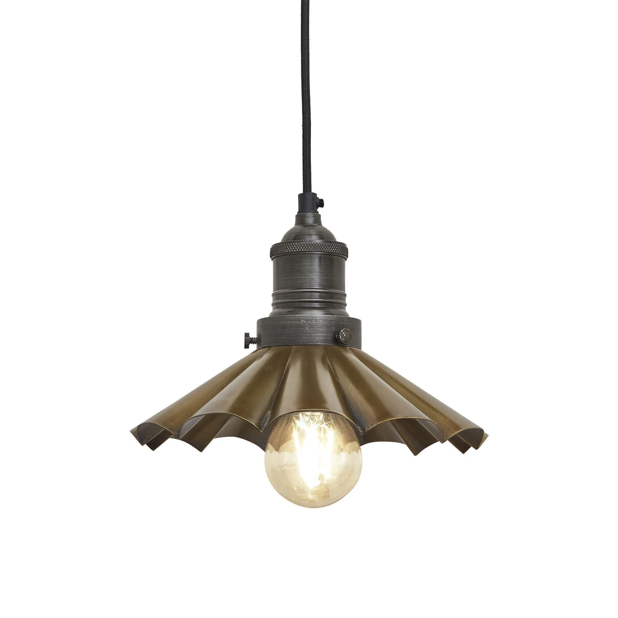 Industville Brooklyn Umbrella Pendant - 8 Inch - Brass