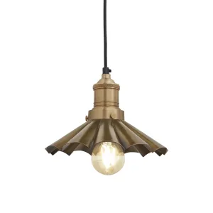 Industville Brooklyn Umbrella Pendant - 8 Inch - Brass