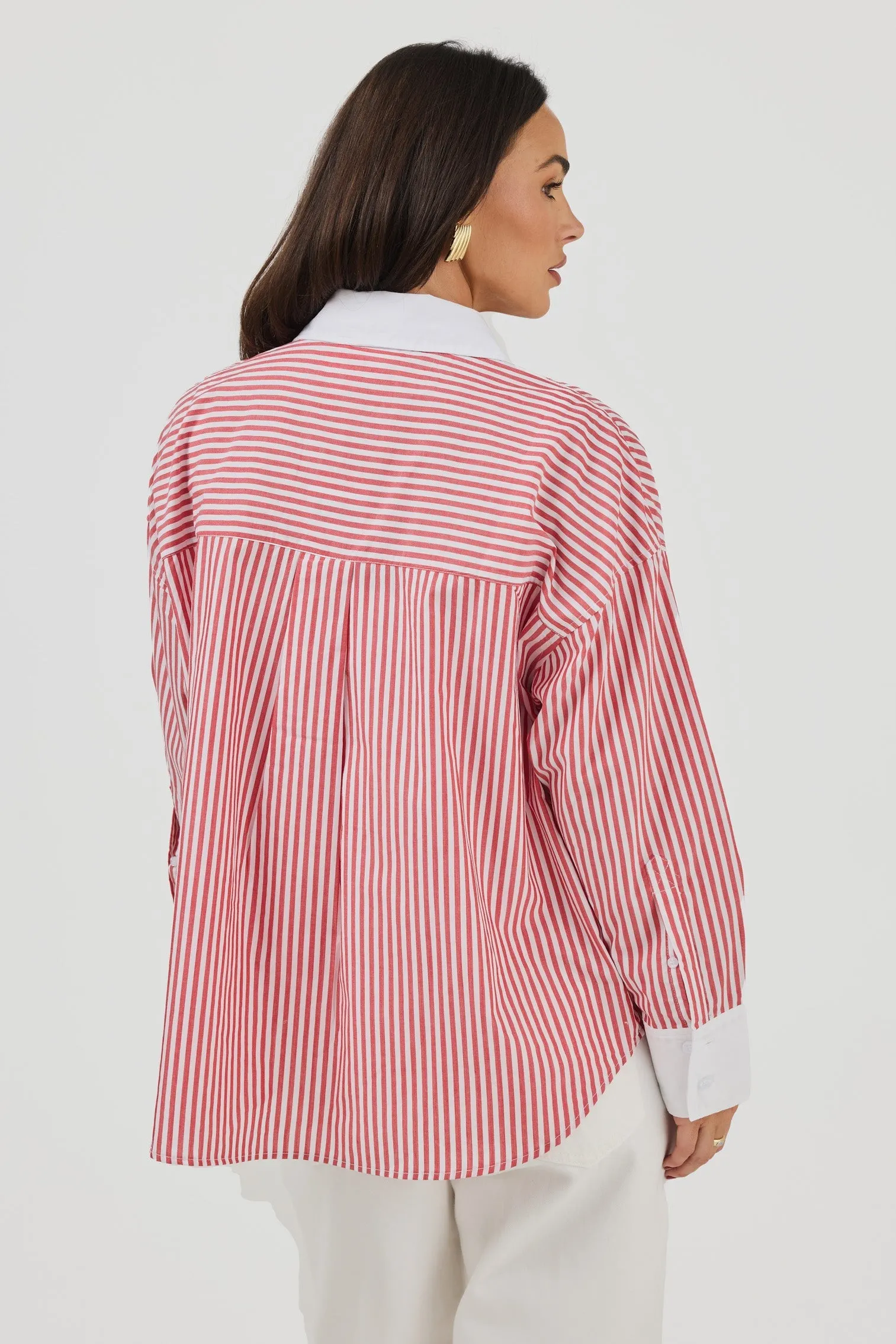 JD X TOAST Stripe Shirt - Red/White Stripe