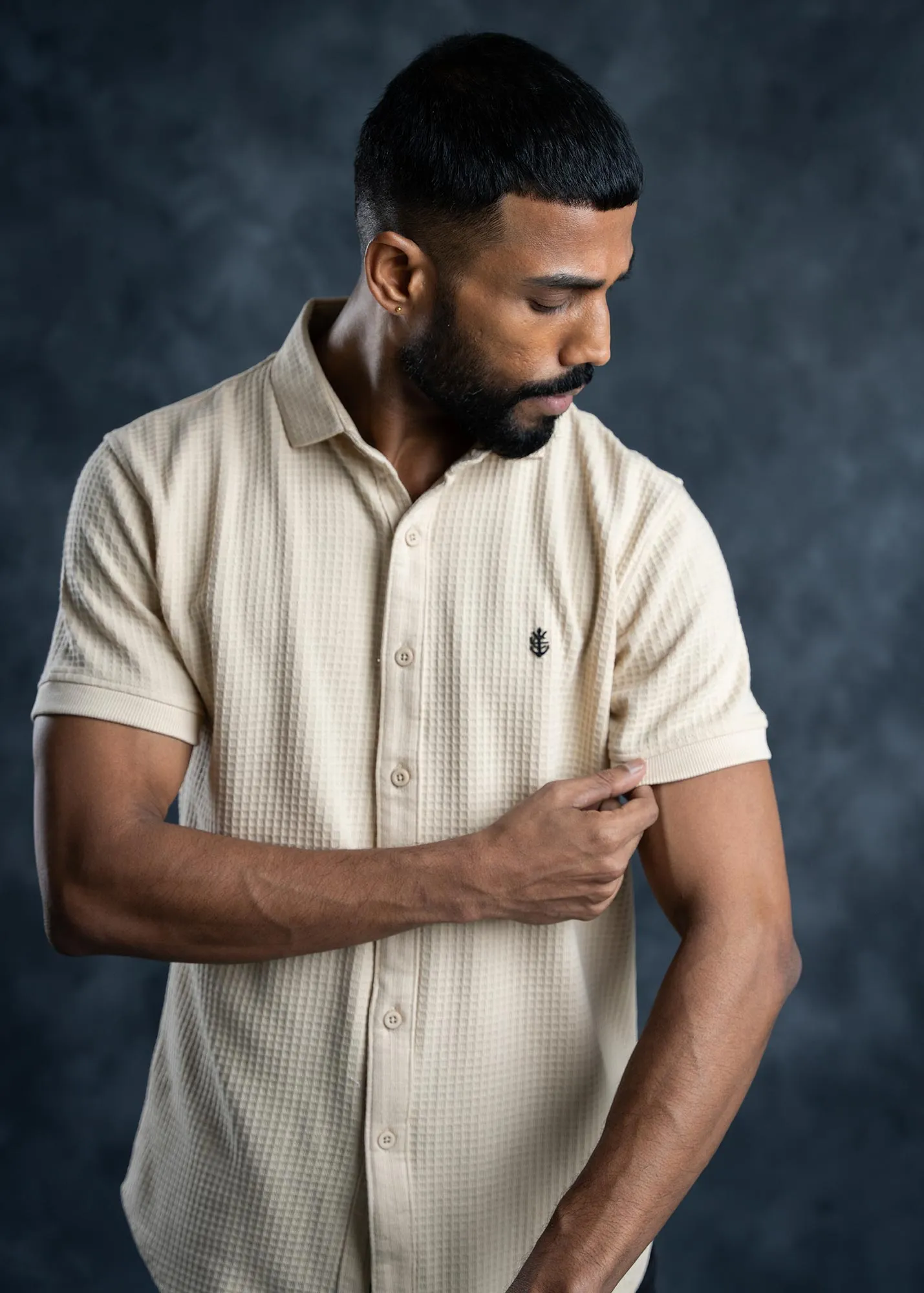 LCY | Waffle Knit Hybrid Shirt