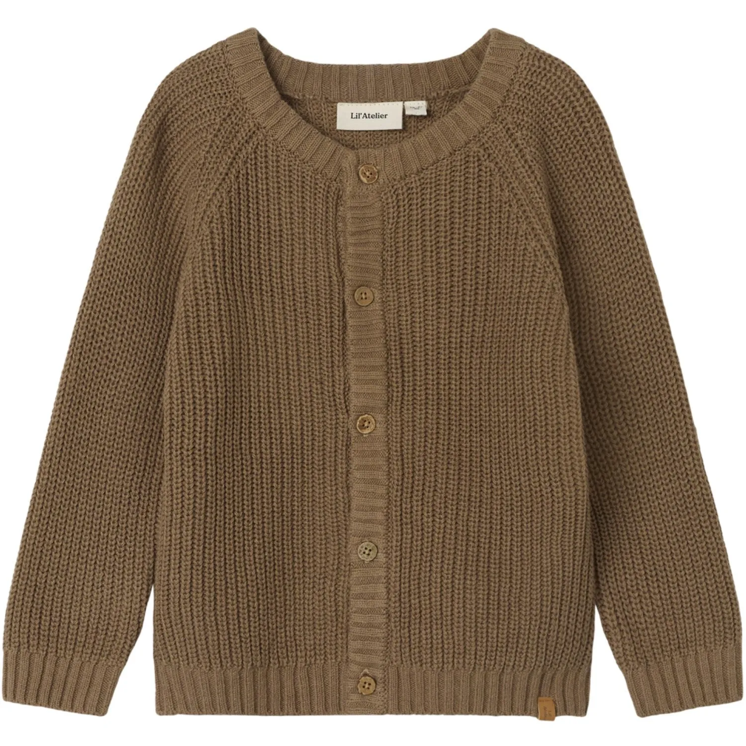 Lil'Atelier Sepia Tint Emlen Lin Knit Cardigan Noos