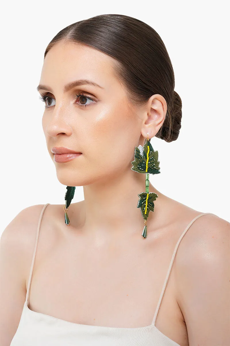 Long Leafy Earrings