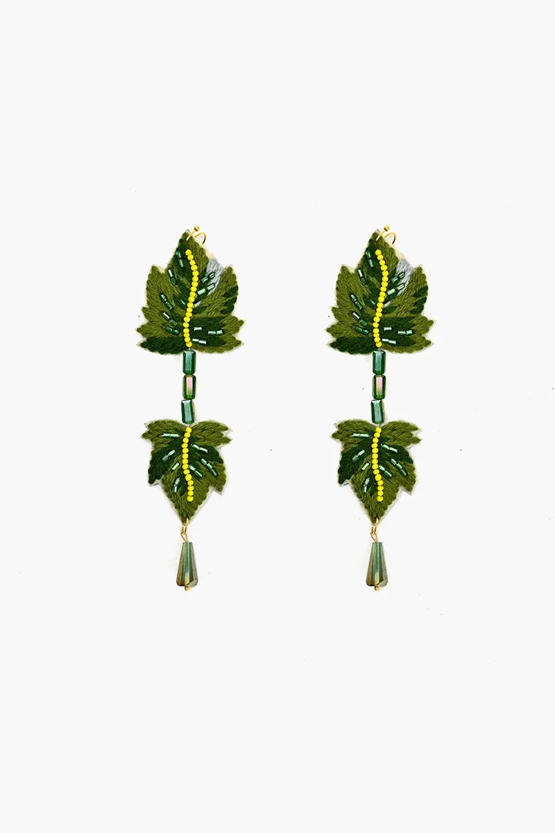 Long Leafy Earrings