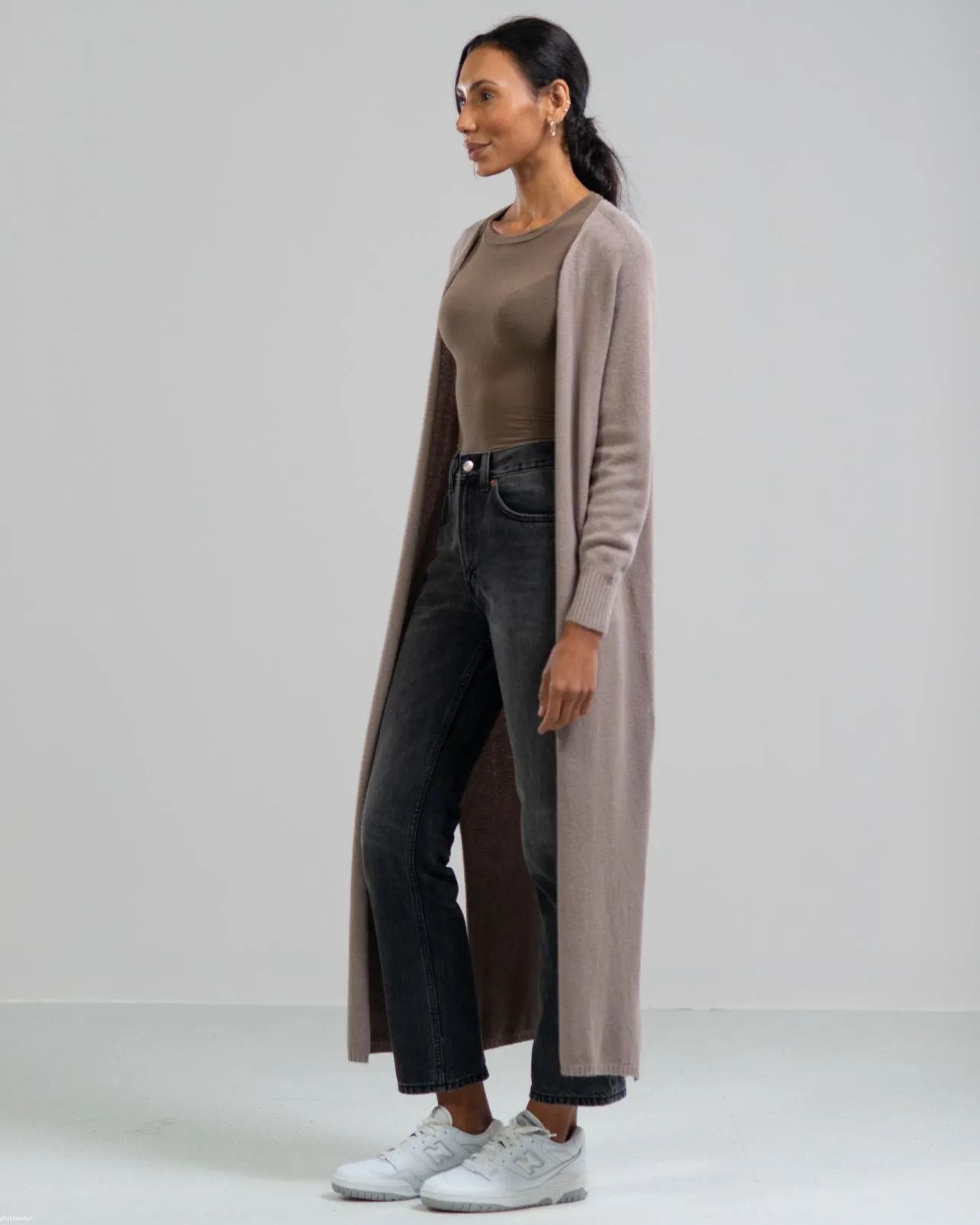 Longline Cardigan | Mocha