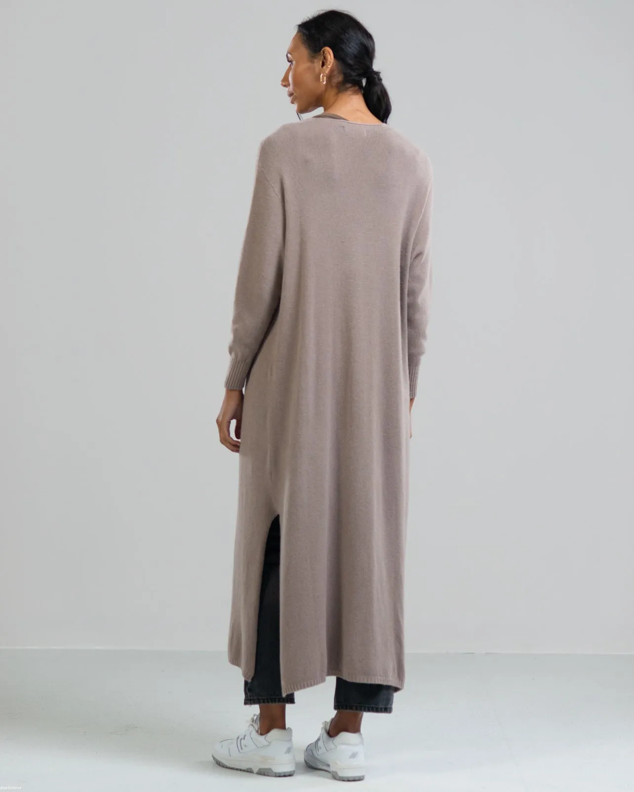 Longline Cardigan | Mocha