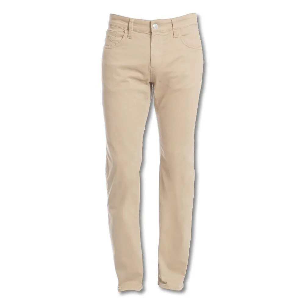 Mavi Men's Beige Matt Twill Stretch Jeans