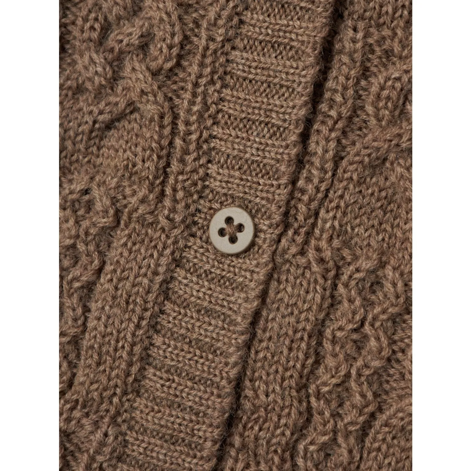 Name It Walnut Wrilla Wool Knit Cardigan